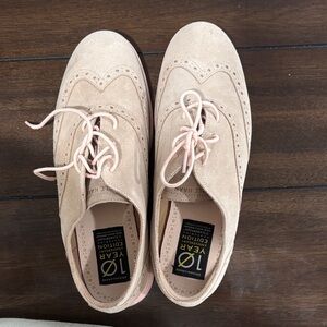 Cole Haan Women's Cream Lace-Up Loafers